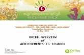 Agrobiodiversity - Brief Overview of Achievements in Ecuador