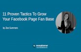 11 Proven Tactics To Grow Your Facebook Page Fan Base