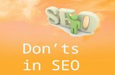 Things Not to Be Done In SEO