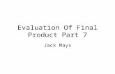 Evaluation of final product question 7