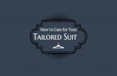 How to care for your tailored suit