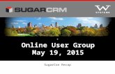 SugarCRM Online User Group - May 19, 2015
