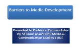 Barriers to media development