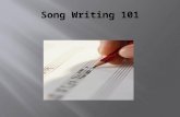 Song writing 101