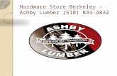 Berkeley CA Hardware Store - Ashby Lumber (510) 843-4832