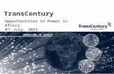 TransCentury - opportunities in power in Africa