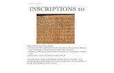 Inscriptions 10