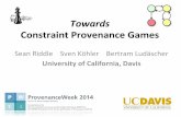 Towards Constraint Provenance Games