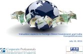 Valuation aspects in Foreign Direct Investment and India Competitiveness