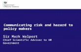 Communicating risk and hazard to policy-makers