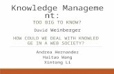 Topic 4 knowledge management too big to know