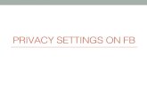 Basic privacy settings on fb