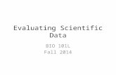 Evaluating scientific data
