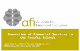 Innovative Financial Services that support Financial Inclusion in the Pacific Islands
