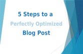 Getting Your Content Found: Five Steps to a Perfectly Optimized Blog Post