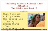 Treating fitness clients like athletes   the right way part 2
