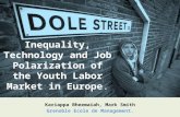 Inequality, Technology & Job Polarization of the Youth Labor Market in Europe.