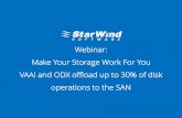 Make your storage work for you: VAAI and ODX offload up to 30% of disk operations to the SAN