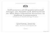 Influences of organizational image on applicant attraction in the recruitment process in Indian companies