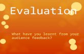 Evaluation audience feedback
