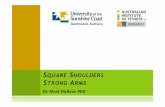 Square shoulders strong arms