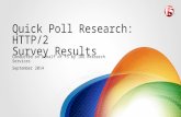 F5 Networks Quick Poll Research: HTTP/2Survey Results