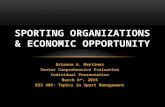SCE Sporting Organizations & Economic Opportunity