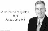 Collection of Quotes from Patrick Lencioni