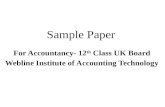 Sample paper for accountancy  12th class uk board