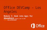 O365 DEVCamp Los Angeles June 16, 2015 Module 03 Hook into Apps for Sharepoint
