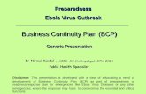 Business Continuity Plan (BCP) for Emergencies like Ebola Virus Diseases for Health sectors