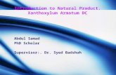 Abdul samad 1st seminar. introduction of natural product..xanthoxylium armatium dc