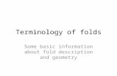 Terminology of  folds