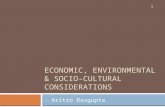 Economic, Environmental & Socio-cultural Considerations