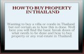 Hw to Buy Property in Thailand