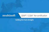 CBAP/ CCBA Re-certification : Getting the Facts Straight