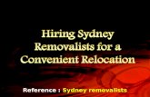 Hiring sydney removalists fos a convenient relocation