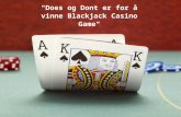 Does og dont er for å vinne blackjack casino game
