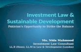 Investment Law & Sustainable Development
