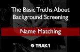 Background Screening: Name Matching