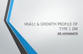 Hb a1c & growth profile of type 1 dm