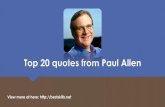 Top 20 quotes from Paul Allen