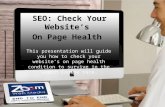 SEO: Useful On page health checking tips you can’t ignore