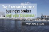 Top 5 reasons to use a business broker