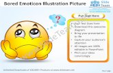 Business power point templates bored emoticon illustration picture sales ppt slides