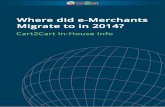 Where did e-Merchants Migrate to in 2014? Cart2Cart In-House Info