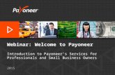 Welcome to payoneer webinar   june