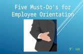 5 Must-Do’s for Employee Orientation