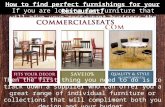 How to find perfect furnishings for your Restaurant?