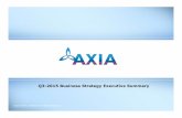 AXIA Q3-2015 Business Plan Strategy Summary